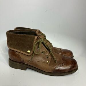 OTBT Chetopa leather boots lace up brown size 10
